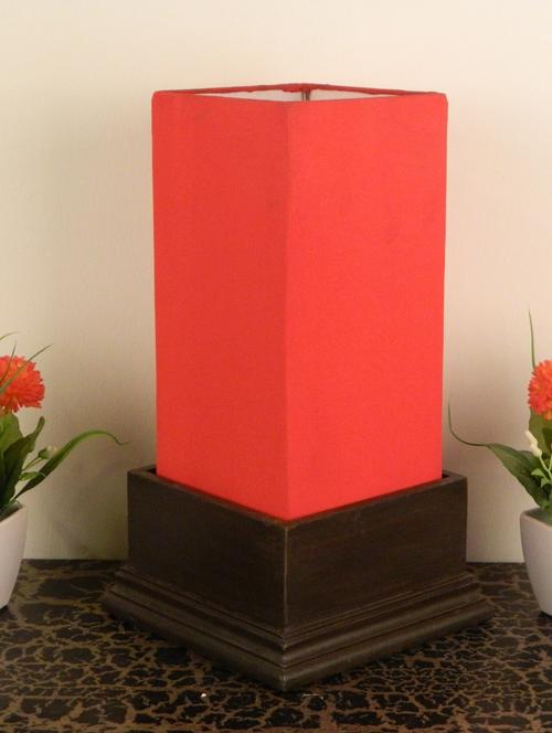 contemprary table lamp with wooden base- - 10896574 - Very Small Image - 1