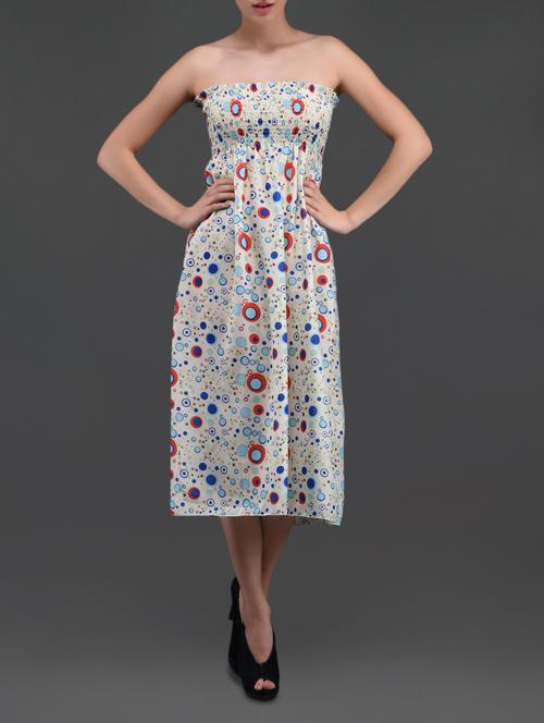 bubble print strapless chiffon long dress - 1089848 - Very Small Image - 1