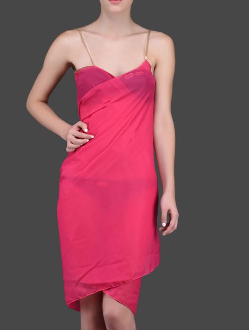 Cross Front Polyester Beach Cover-up - 1089941 - Very Small Image - 1