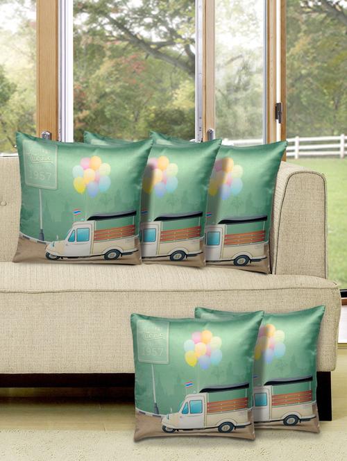 set of 5 digital printed cushion cover - 10899766 - Very Small Image - 1