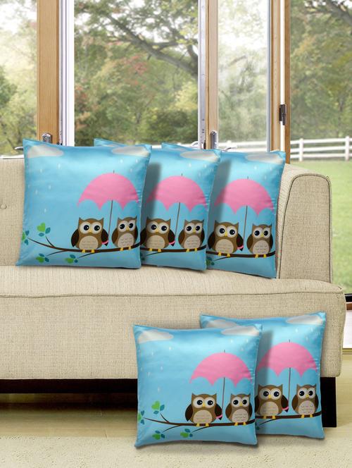 set of 5 digital printed cushion cover - 10899772 - Very Small Image - 1