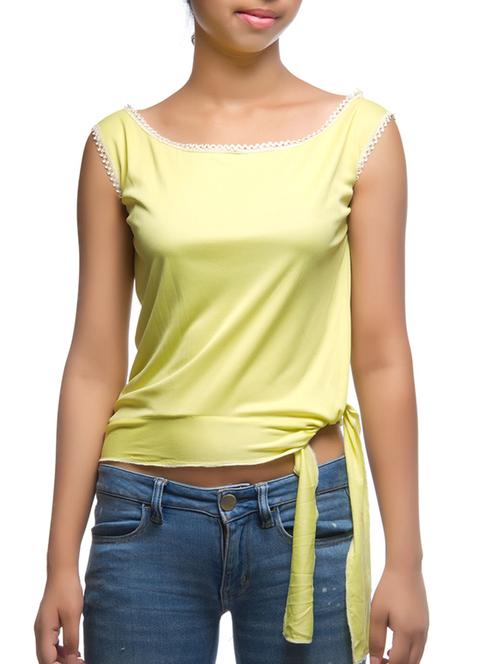 lemon green cotton top - 10901735 - Very Small Image - 1