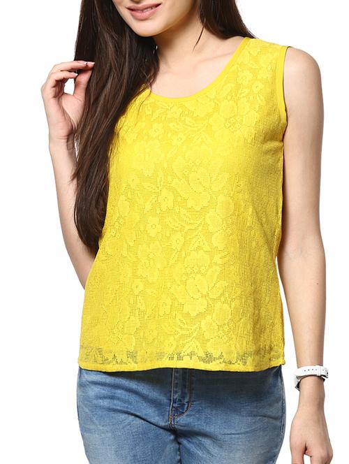 yellow lace top - 10906826 - Very Small Image - 1