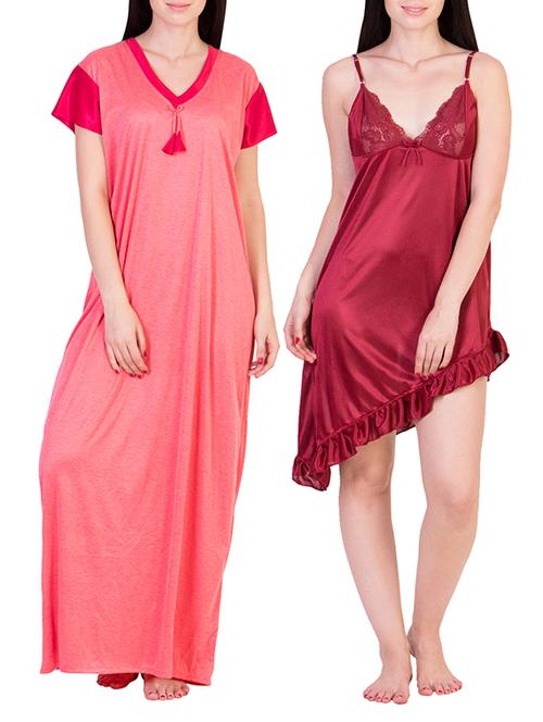 multi colored satin nightwear - 10907490 - Very Small Image - 1