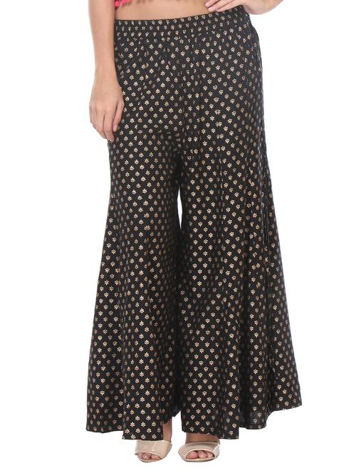 black rayon palazzos - 10909347 - Very Small Image - 1