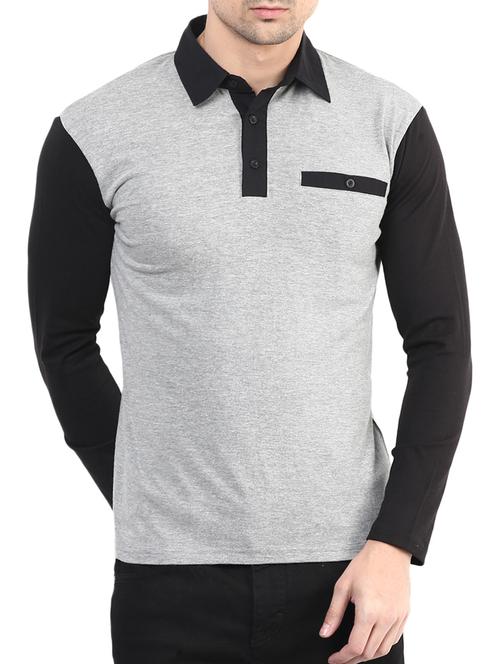 grey cotton pocket t-shirt - 10910319 - Very Small Image - 1