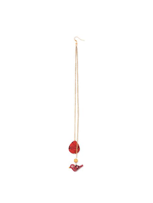 Gold Embellished Shoulder Sweeper Earrings - 10922932 - Very Small Image - 1