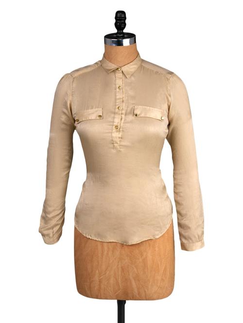 beige full-sleeved top - 1093515 - Very Small Image - 1