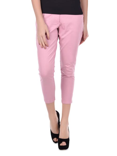 stretchable cotton satin capri pants - 1093758 - Very Small Image - 1