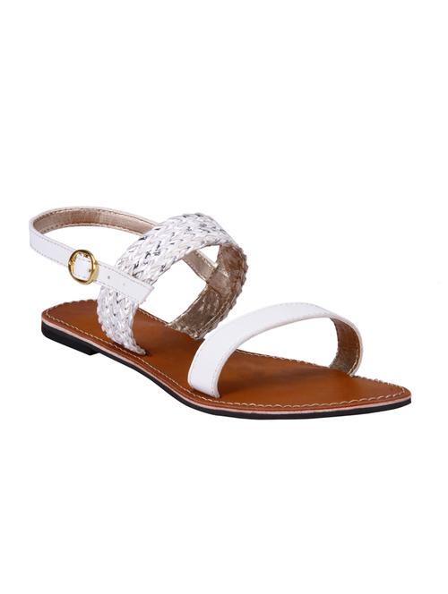 white leatherette  sandal - 10942371 - Very Small Image - 1
