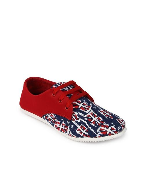 red faux leather casual shoes - 10944846 - Very Small Image - 1