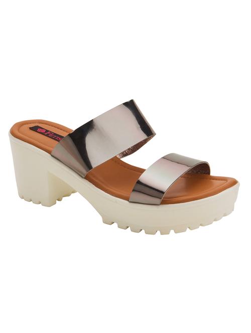 grey faux leather sandals - 10945471 - Very Small Image - 1