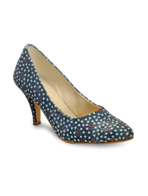 blue leatherette pumps - 10960468 - Very Small Image - 1