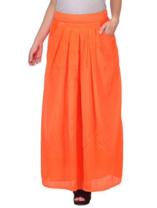 orange silk skirts - 10962256 - Very Small Image - 1