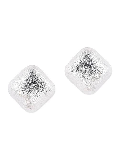 silver square stud earrings - 1096421 - Very Small Image - 1