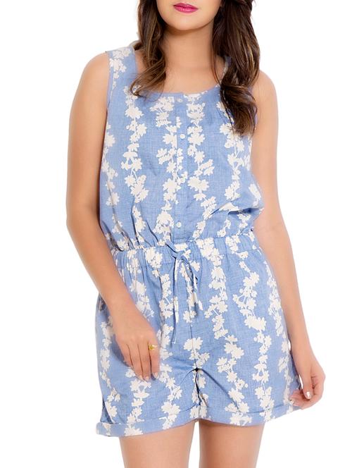 blue rayon jumpsuit - 10968263 - Very Small Image - 1