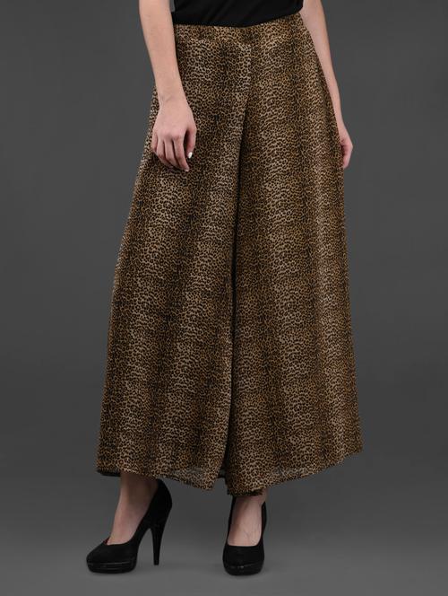 animal print polyester palazzo - 1097323 - Very Small Image - 1