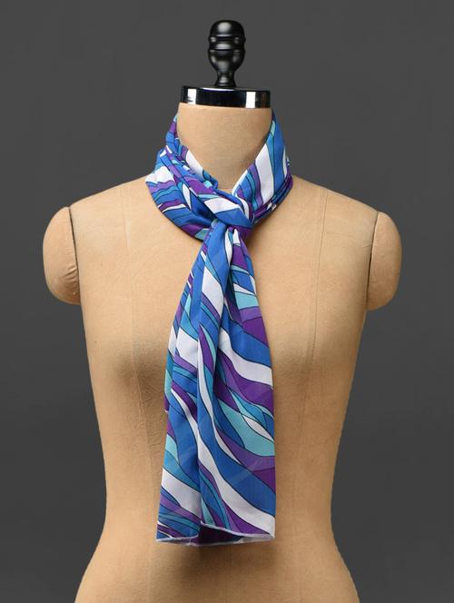 leheriya print georgette stole - 1097339 - Very Small Image - 1