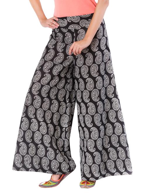 black cotton palazzos - 10980917 - Very Small Image - 1