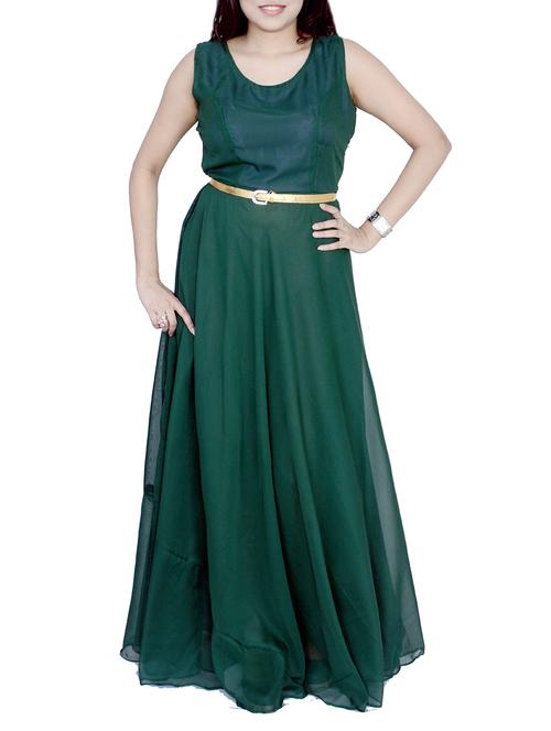 green georgette dress - 10981520 - Very Small Image - 1