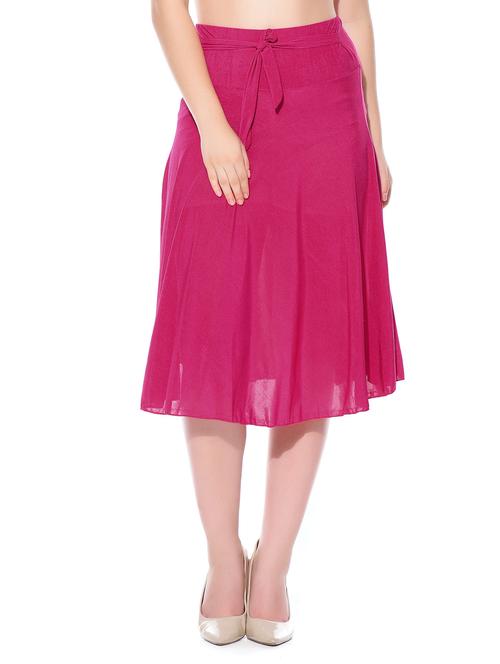 pink poly crepe skirts - 10981852 - Very Small Image - 1