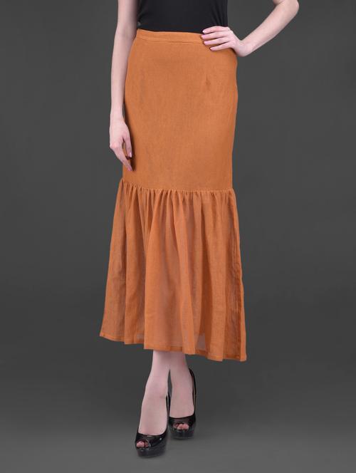 rust brown cotton skirt - 1098316 - Very Small Image - 1