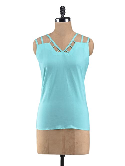 sleeveless mint green cotton top - 1098518 - Very Small Image - 1