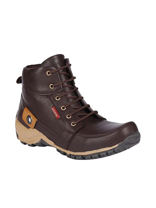 brown leatherette boots - 10986145 - Very Small Image - 1