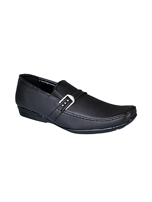 black leatherette slip ons - 10986283 - Very Small Image - 1