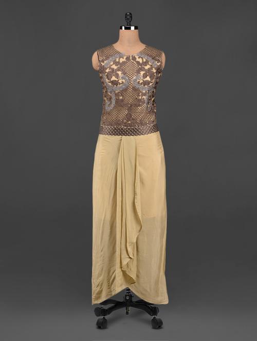 dhoti style embroidered kurta - 1098672 - Very Small Image - 1