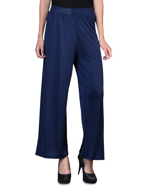 navy blue rayon palazzo - 1098724 - Very Small Image - 1