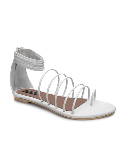 white leatherette sandals - 10990781 - Very Small Image - 1
