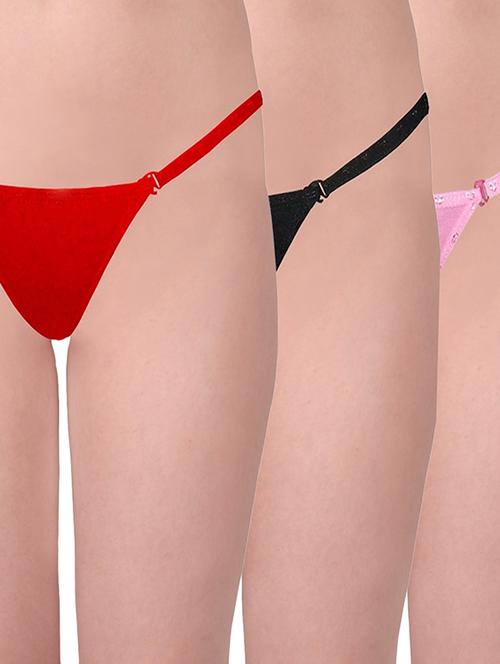 multi colored cotton regular panty - 10993167 - Very Small Image - 1