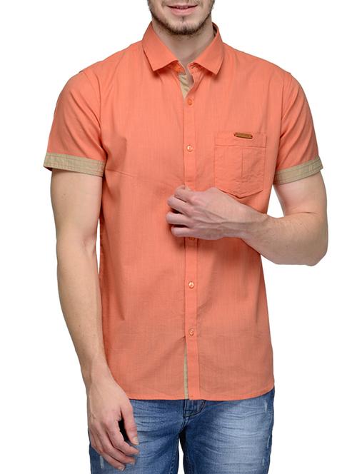 pink cotton casual shirt - 11001092 - Very Small Image - 1