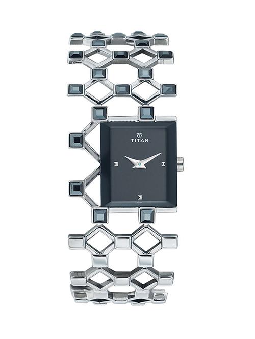 silver stainless steel embellished bracelet watch - 11014937 - Very Small Image - 1