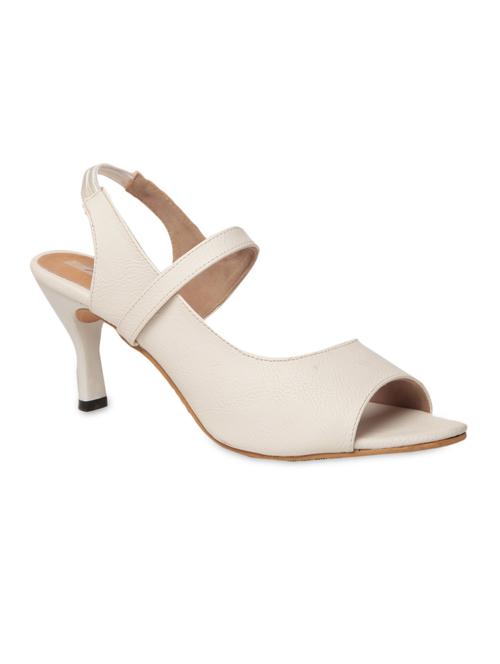 solid white leatherette sandals - 1101535 - Very Small Image - 1