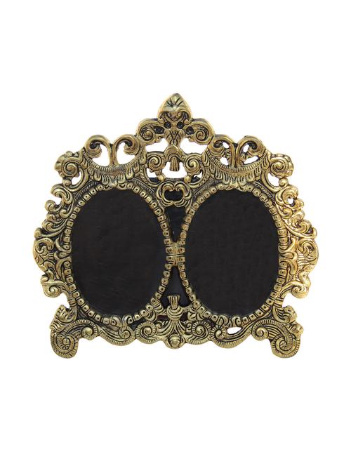 photo frame antique golden double picture victorian style in metal - 11017761 - Very Small Image - 1