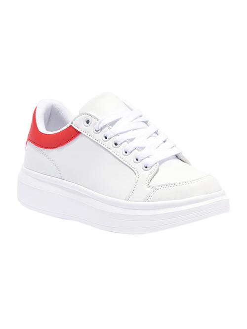 white faux leather sneakers - 11018113 - Very Small Image - 1