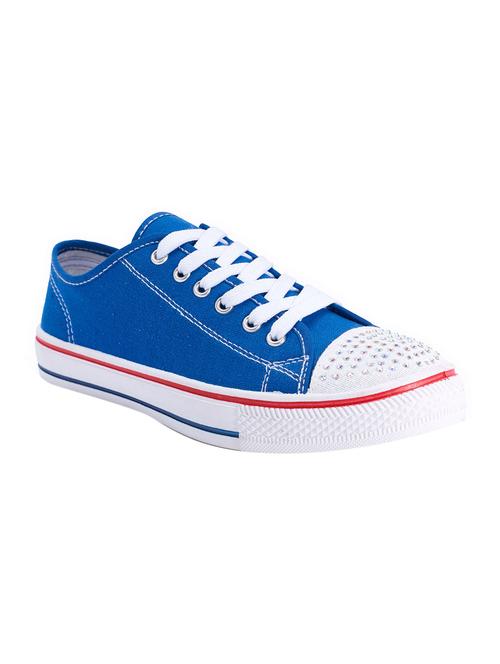 blue faux leather sneakers - 11018117 - Very Small Image - 1