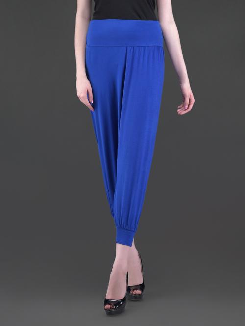 plain solid blue cotton harem pants - 1102396 - Very Small Image - 1