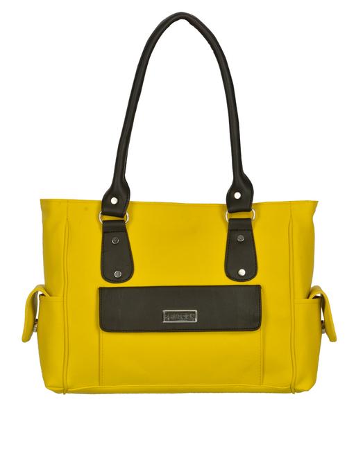 yellow leatherette handbag - 11026740 - Very Small Image - 1