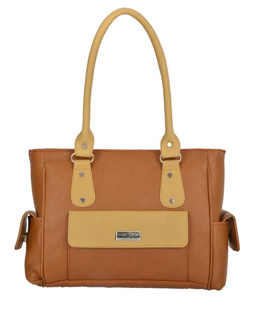 tan leatherette handbag - 11026745 - Very Small Image - 1