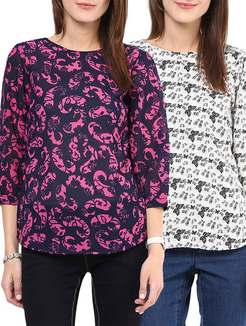 multi colored polyester regular top - 11027991 - Very Small Image - 1