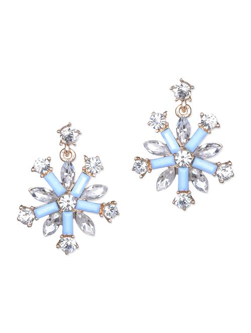 light blue floral pattern earrings - 1103318 - Very Small Image - 1