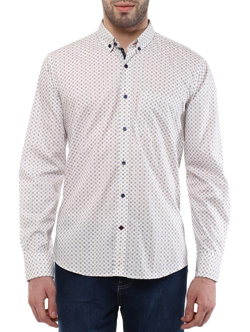 white cotton casual shirt - 11038329 - Very Small Image - 1