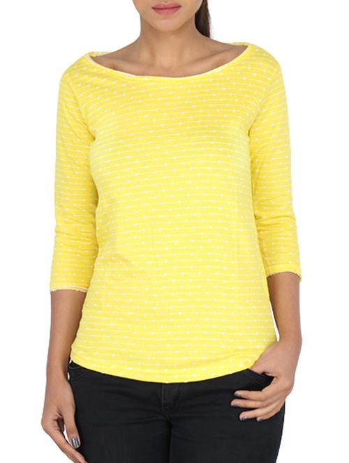yellow cotton plain top - 11040368 - Very Small Image - 1