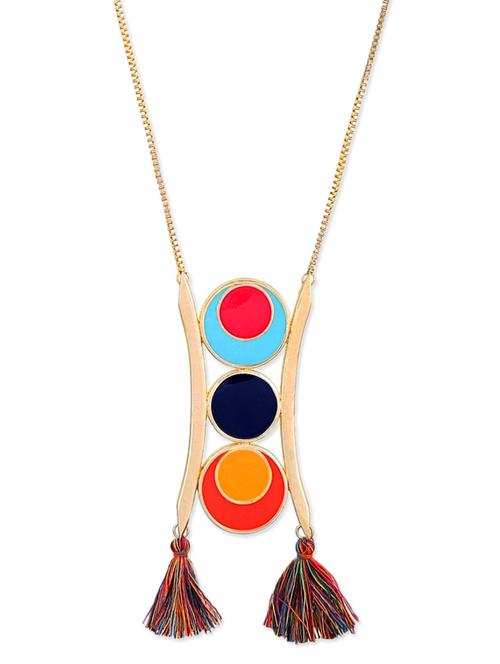 multi colored metal necklace - 11040609 - Very Small Image - 1