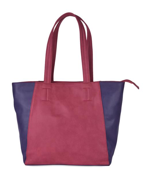 color block leatherette tote bag - 1104620 - Very Small Image - 1