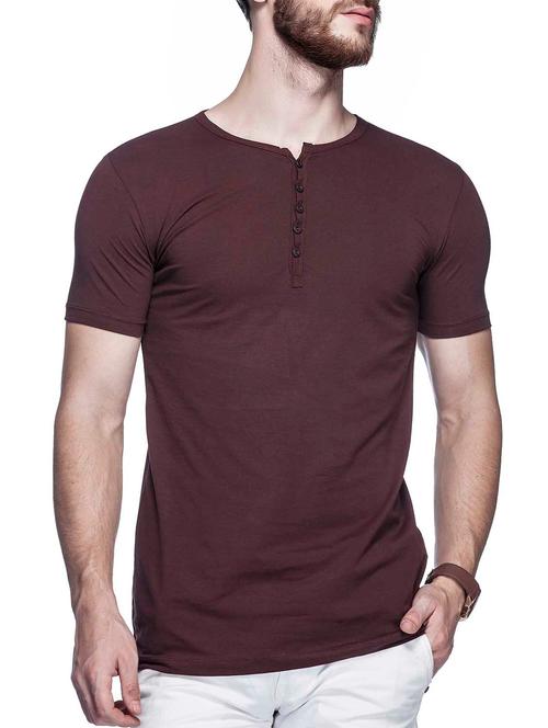 brown cotton tshirt - 11049623 - Very Small Image - 1