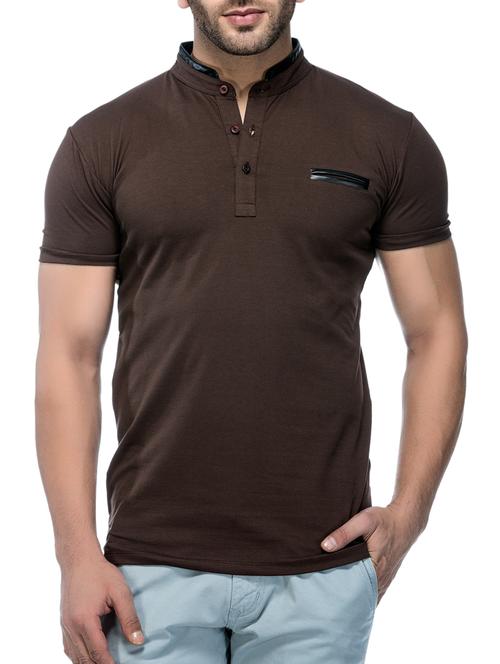 brown cotton tshirt - 11049679 - Very Small Image - 1
